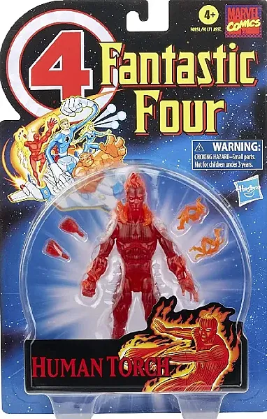 MARVEL LEGENDS FANTASTIC FOUR RETRO ACTION FIGURE - HUMAN TORCH 15 CM